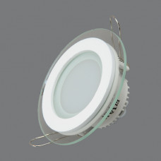 705R-6W-4000K Светильник встраиваемый,круглый,со стеклом,LED,6W